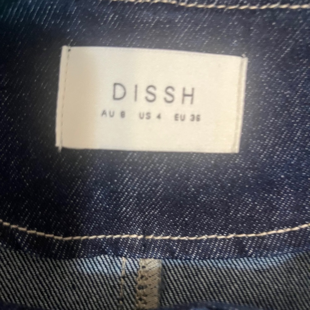 DISSH Dark Blue Denim Button-Front Vest - Picture 7 of 8